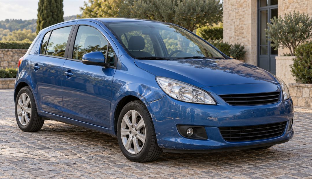 Voiture d'occasion présentant des défauts de carrosserie
